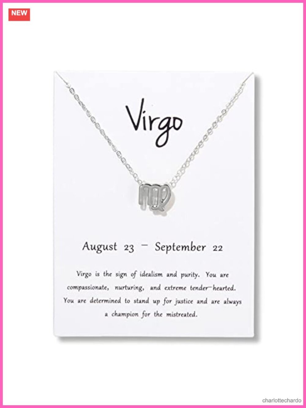 Silver Plated Zodiac Constellation Pendant Necklace Adjustable Gift for Women